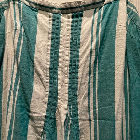 Sonoma Aqua and White Striped Midi Dress - Picture 3 of 5